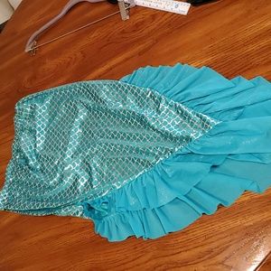 Cat & Jack Mermaid swin cover up Sz XL